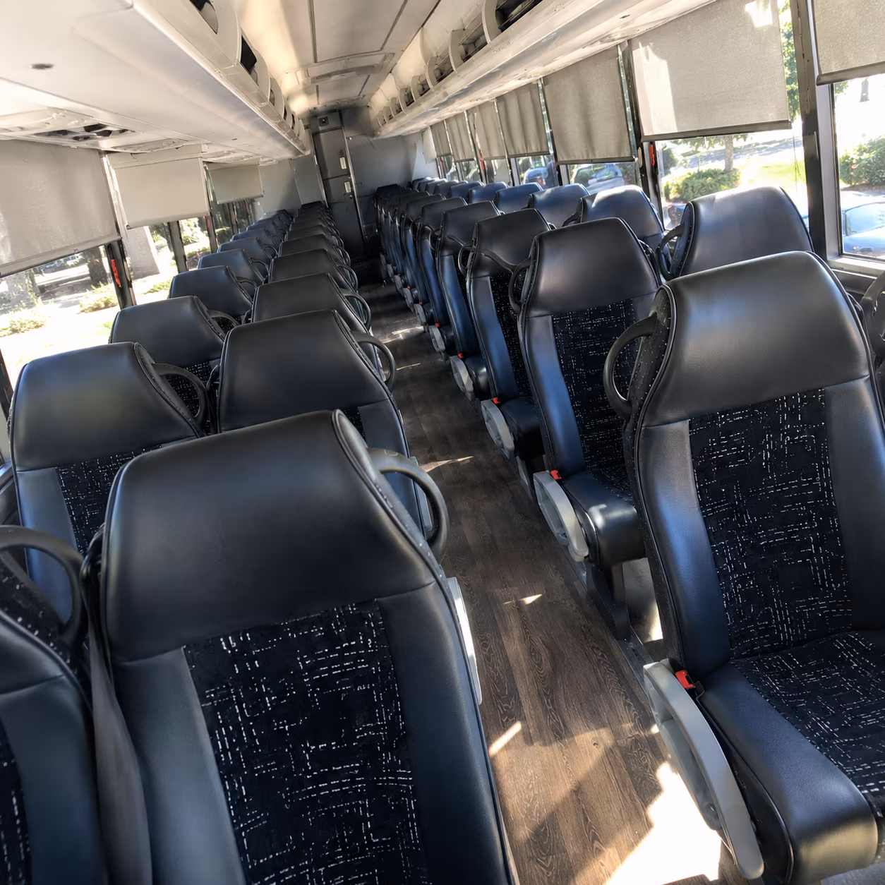 st george charter bus rental interior