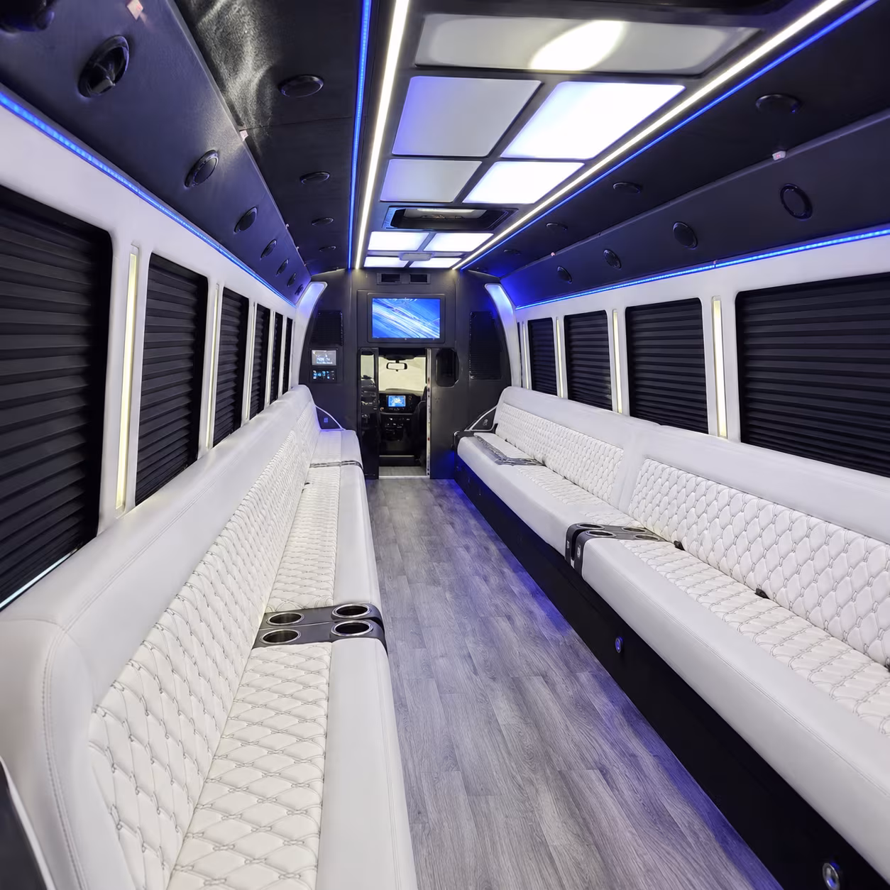 st george party bus rental interior